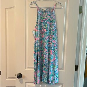 Lilly Pulitzer Pink and Blue Patterned Dress